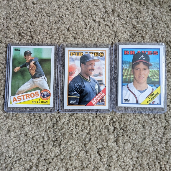 Vtg. Baseball Cards Nolan Ryan Barry Bonds & Glavine Rookie - Picture 1 of 5